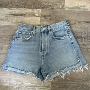 Citizens Of Humanity Blue Jean Shorts High-Waisted Distressed
